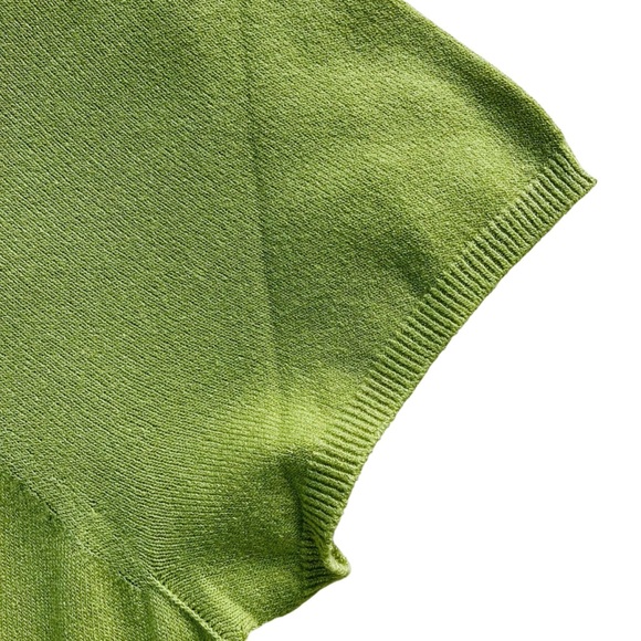 Talbots Fine Knit Square Neck Short Sleeve Sweater Pear Green (Size 1XP) - Picture 4 of 8